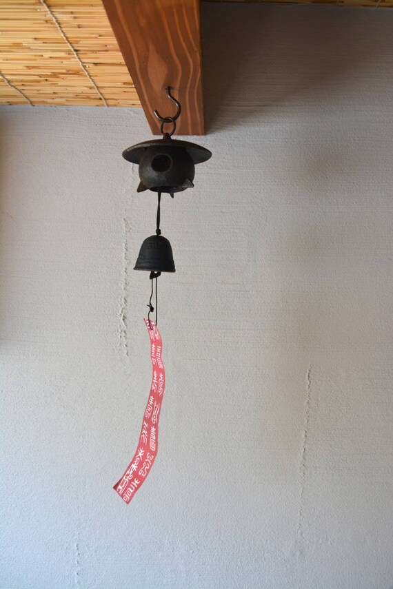 Iron wind chime vintage Japanese tetsu wind bell furin