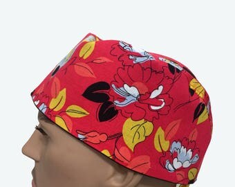 Floral Scrub Caps Women, Personalized with Name, Great Nurse Gift Idea, Tropical Scrub Cap, Surgical scrub Hats, Scrub Caps, Scrub Hats