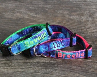 Personalized Galaxy Dog Collar