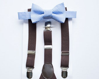 Baby Boy Bow Tie Suspenders Set, Toddler Bow Tie And Suspenders, Baby Boy Suspenders, Kids Bow Tie Set, 1st Birthday Outfit, Ring Bearer