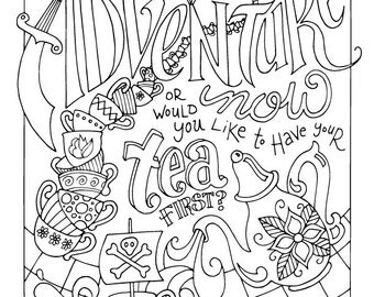 Peter Pan Coloring Page / JM Barrie / Quotes / Adventure / Adults / Kids / Printable Download