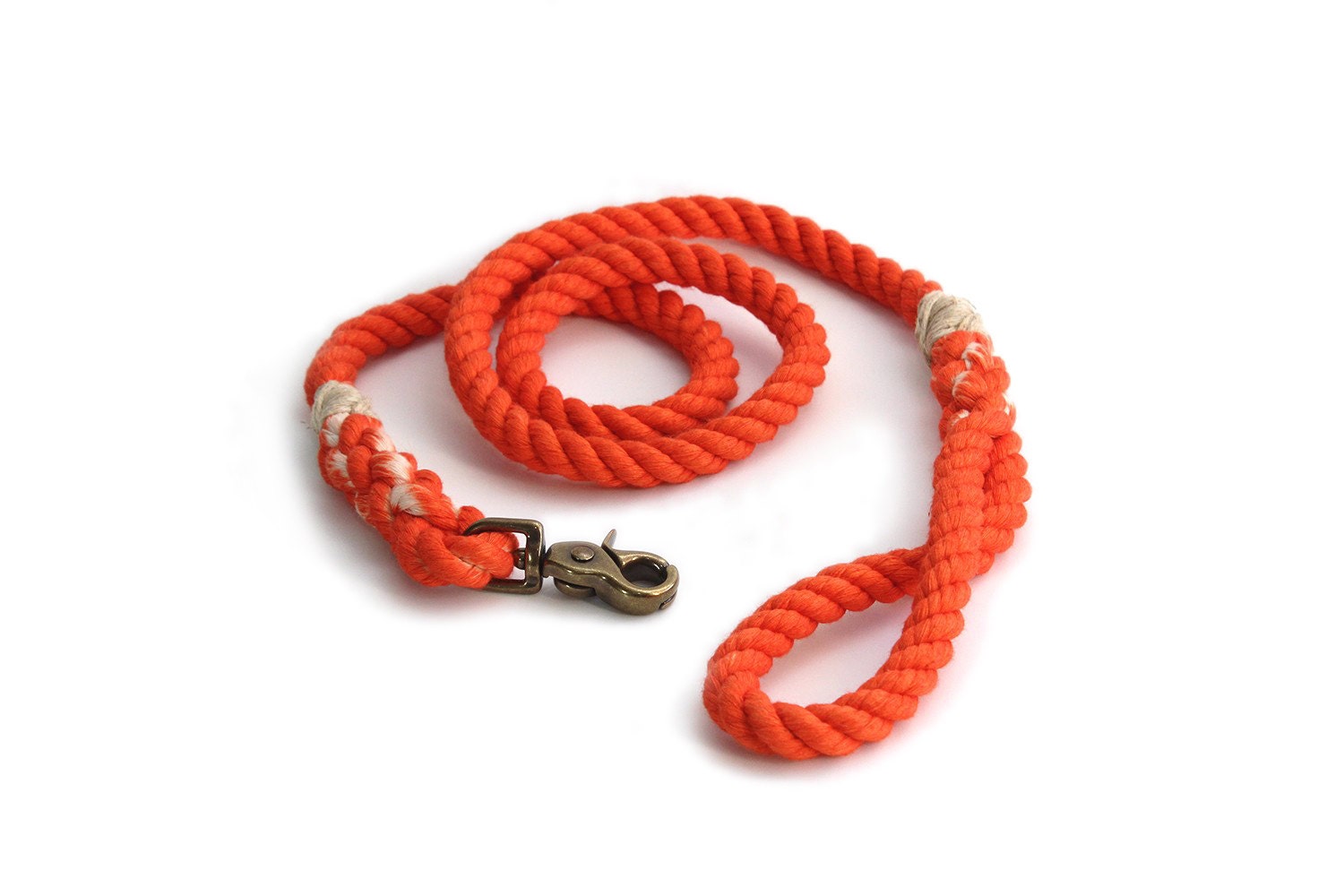 6 FT Orange Rope Dog Leash