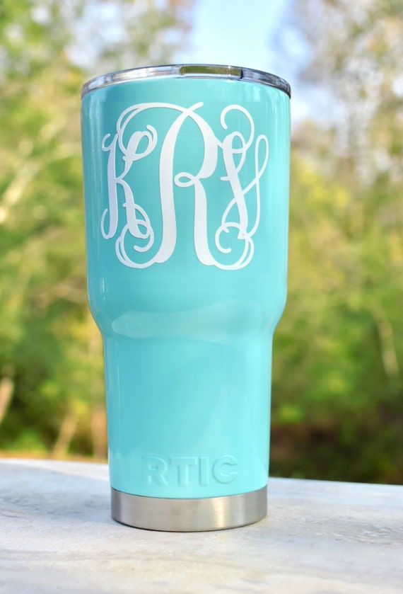 Teal Powder Coated Colored RTIC YETI by TheWhiteInviteGifts