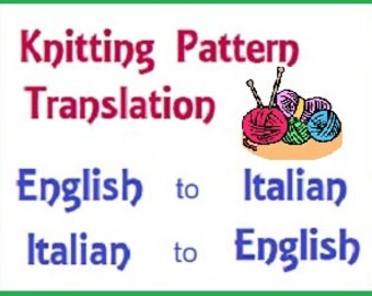 Traduzioni maglia uncinetto Inglese Italiano