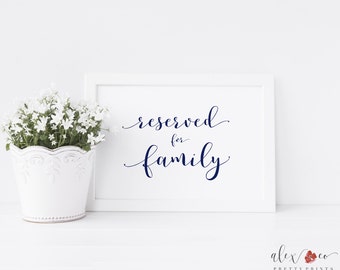 Reserved for Family Printable. Reserved for Family Sign. Reserved Pew Sign. Reserved Row Sign. Reserved Wedding Sign. Reserved Sign Wedding.