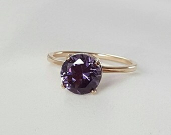 Gold Purple Sapphire Ring
