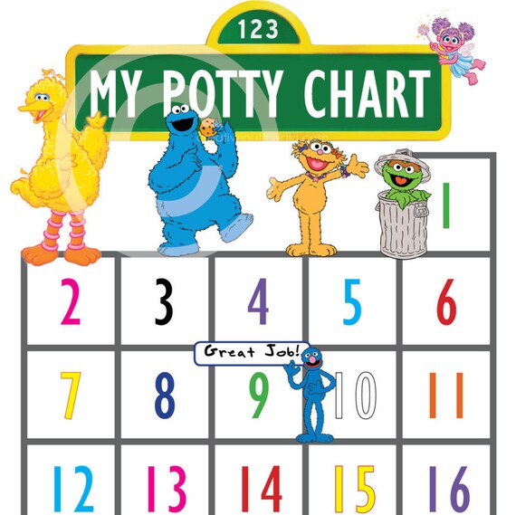 elmo potty chart
