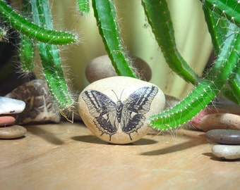 Butterfly Art - Butterfly Gift - Butterfly Decor - Gift for Her. Butterfly Home Decor Beach Stone Decor. Butterfly Bedding Decorations