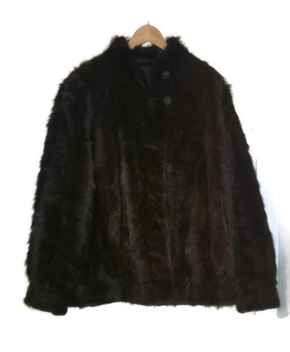 vintage 70s80s Fur Coat VINTAGE 1970s Coat Size M womens