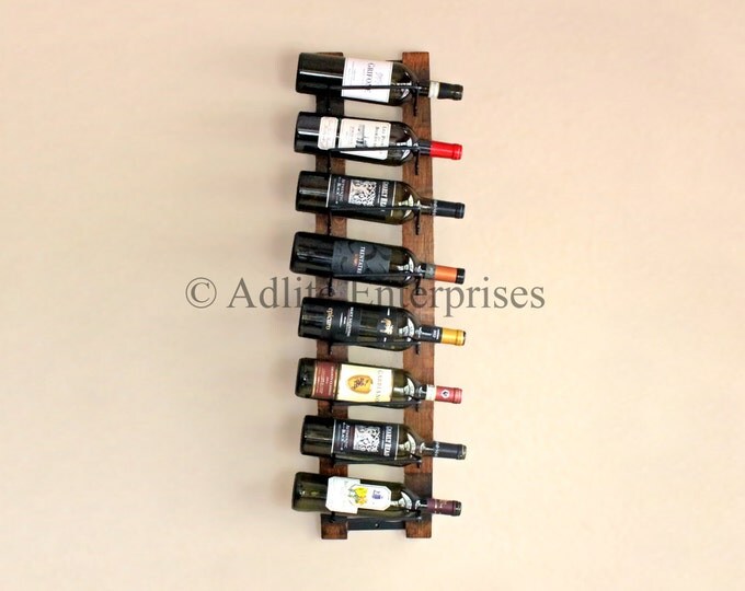 Wine Rack, Barrel Stave Wine Rack, Wall Mounted Wine Rack, Rustic Wine Rack