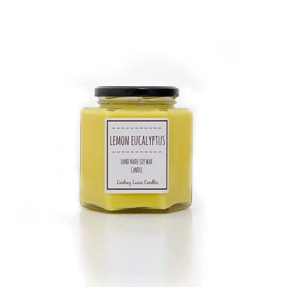 Lemon Eucalyptus Scented Candle Essential Oil Candle Strong