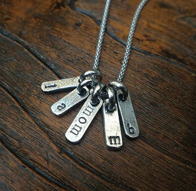 Initial Bar Necklace Mom Necklace Name Necklace Personalized Necklace Initial Charms Unisex Mens Initial Necklace Mothers Day Gift