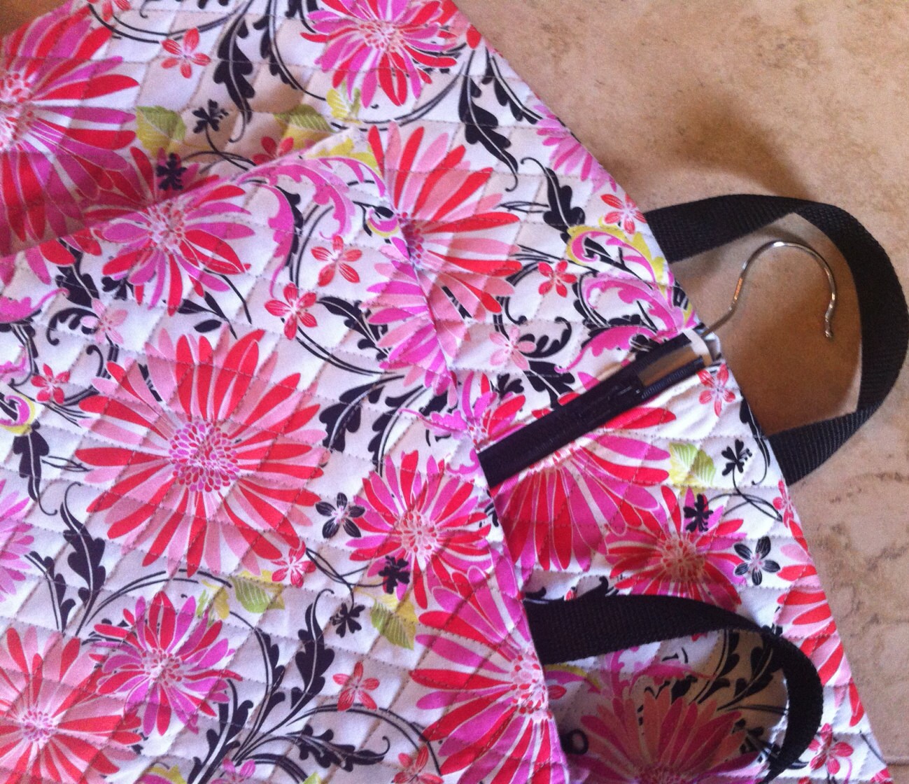 Quilted Garment bag Hanging garment bag weekend bag with