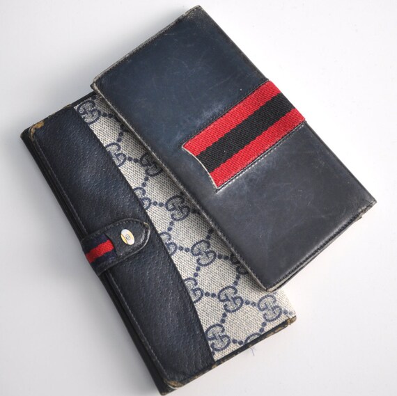 Vintage GUCCI wallet and a checkbook holder Made in Italy