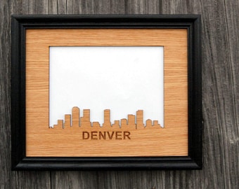8x10 City Skyline Picture Frame, Skyline Decor Gift for Traveler, Vacation Photo Frame, Vacation Memories, skylineseries, Travel Gift