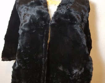 22 1/2 Antique Black Beaver Fur Mens Top Hat