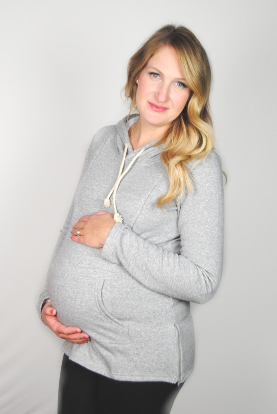 Maternity Nursing Hoodie Breastfeeding Sweatshirt Maternity