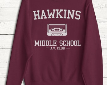 Stranger Things - Hawkins Sweater - The Upside Down - Pullover Sweatshirt - Sweater - Women - Crewneck - Men - Fleece - Humor - Funny