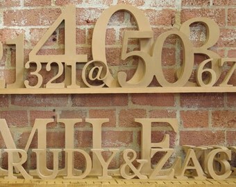 15cm/6" Free standing wooden letters and numbers for DIY craft projects