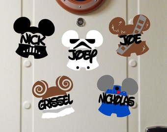 NEW!! Personalized Star Wars Themed - Disney Cruise Magnets