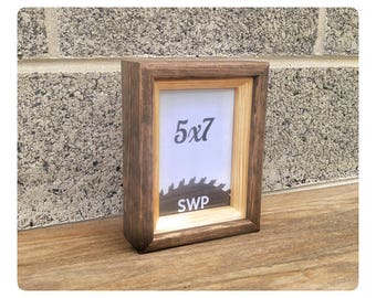 Stained Shadow Box, Shadow Box Frame, Square Wood Frames, Wood Shadow Box, Hanging Frames, Desktop Frames, Custom Wood Frames,