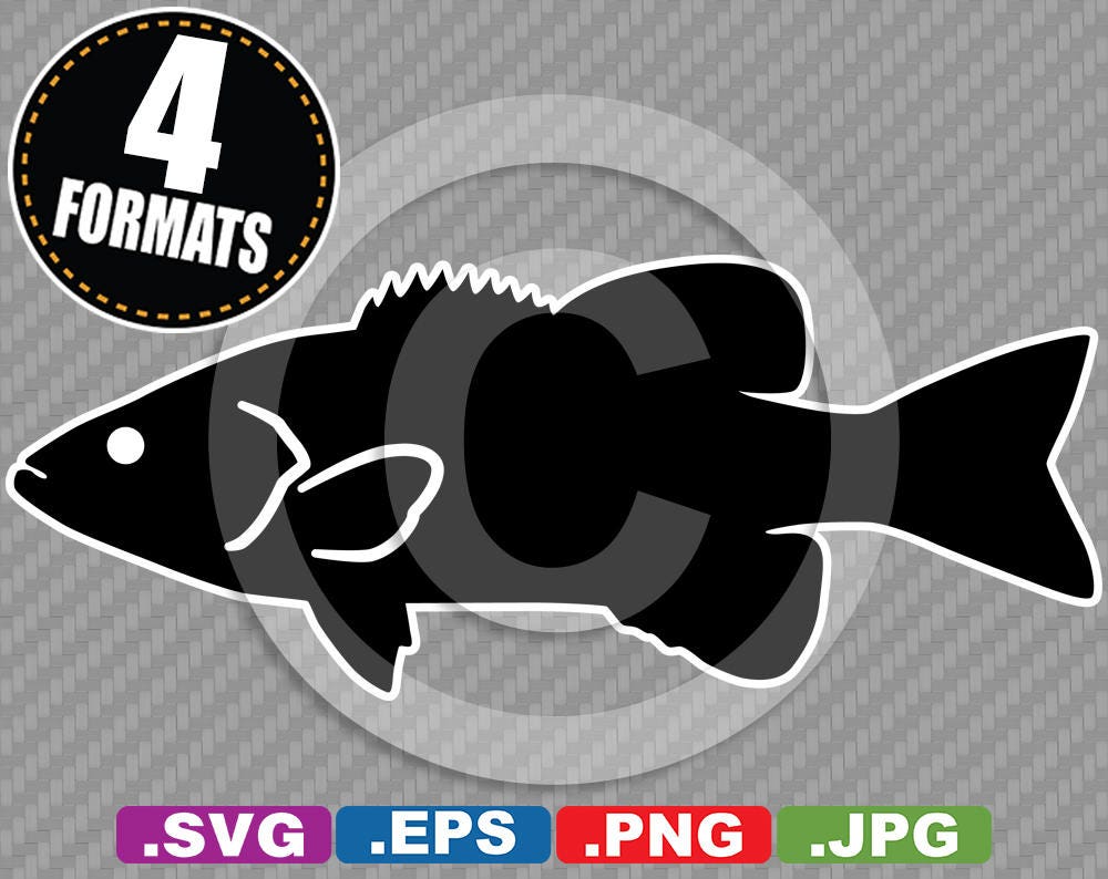 Smallmouth Bass Fish Clip Art Image SVG cutting file Plus