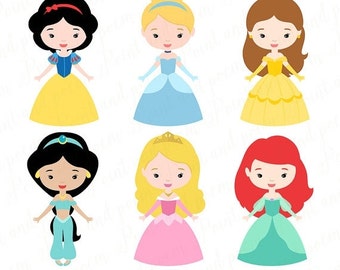 Items similar to Little Princess Clip Art cute princess party crown ...