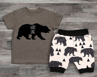 Baby Boy Clothes Wild One Birthday Boy Outfit Set, Wild One Shirt Set, 1st Birthday Outfit, First Birthday Shirt, First Birthday Boy Outfit