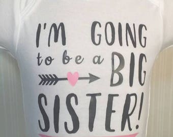 Big Sister Shirt - Big Brother Shirt - Pregnancy Announcement - Photo Prop - Personalized - Custom