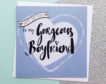 BOYFRIEND Birthday Card Handmade | Romantic Boyfriend Birthday Card, Handmade Boyfriend Card, Birthday Cards for Boyfriend | Cards for Him