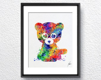 Beanie Boos Watercolor Illustrations Art Print Poster Handmade Wall Decor Art Home Decor Wall Hanging aum om Item 320