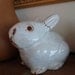 Antique French Bavent Faience Pottery Rabbit Rare Red Clay