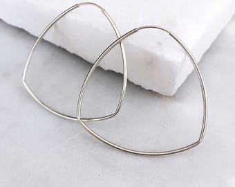Big Hoop Earrings, Dainty Silver Earrings, Sterling Silver Hoop Earrings, Silver Earrings, Silver Hoop earrings, Boho Earrings