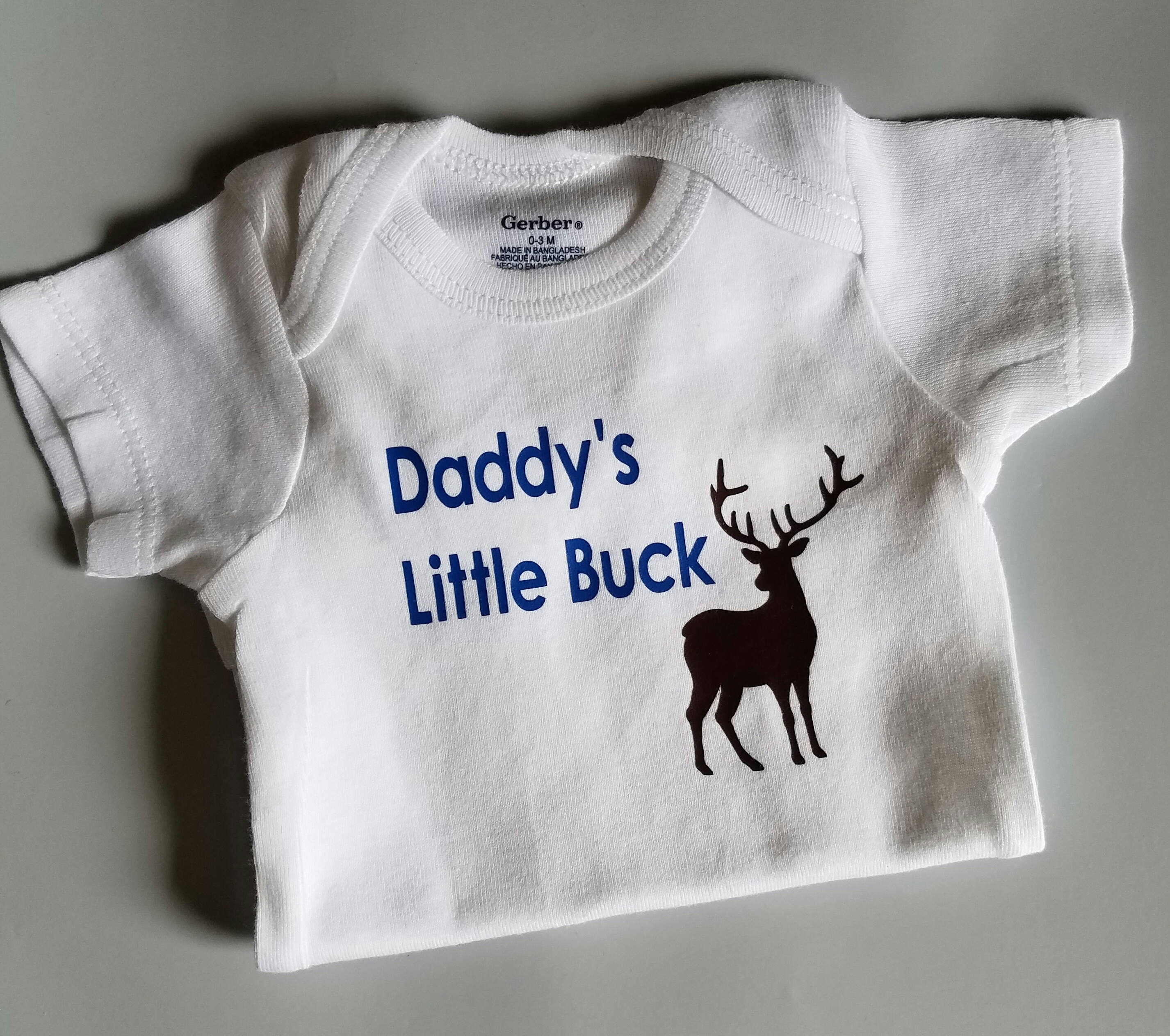 Daddy's Little Buck Deer Hunting Baby Clothes Baby Buck