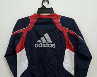 Pantalon Vintage Adidas Adibreak Couleur Kaki/olive/bordeaux à Boutons Pression - Taille L - Rare