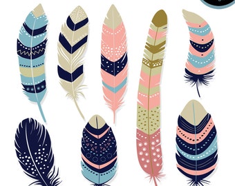 50% Off Sale Feather Cliparts, Feather Digital Silhouettes, Digital Feather, Feather Digital Clip art, Feather Vector, INSTANT DOWNLOAD