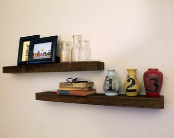 24 Inch (Mini) - Reclaimed Rustic Floating Shelf (Rustic Shown), Modern Rustic Home, Wall Shelf, Shelves, Kitchen Shelf, Farm Shelf