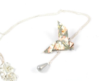 Collar Dove - Grise/Rose Origami - Origami, Japanese paper