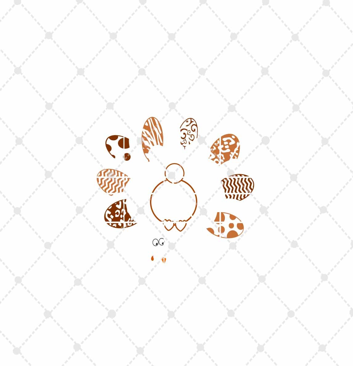 Download Layered Turkey Monogram Frame SVG,EPS Png DXF, studio ...