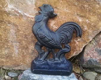 cast iron rooster statue