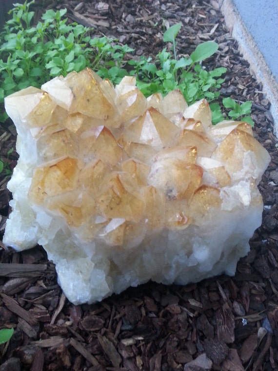 Citrine Crystal/ Large Citrine/ Rocks and Geodes/ Orange
