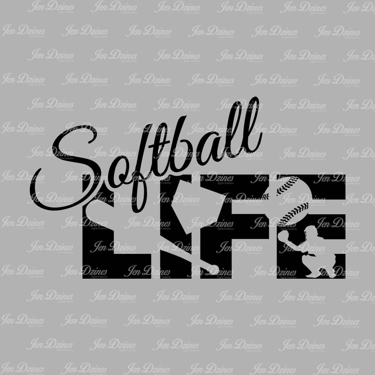Download Softball life svg dxf eps png Softball Life design Life SVG
