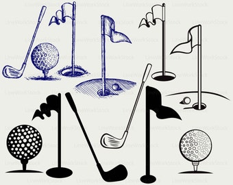 Golf svg,golf putter clipart,golf ball svg,golf flag silhouette,golf cricut,golf cut files,golf clip art,digital download designs,svg,dxf
