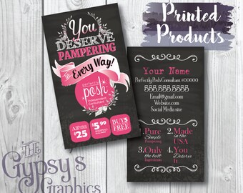 Perfectly Posh Business Cards, Chalkboard Love,**PRINTED CARDS**Perfectly Posh Marketing,Posh Calling Cards,Posh Business cards