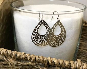 Filigree Teardrop Earrings
