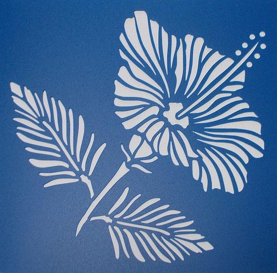 Hibiscus Stencil