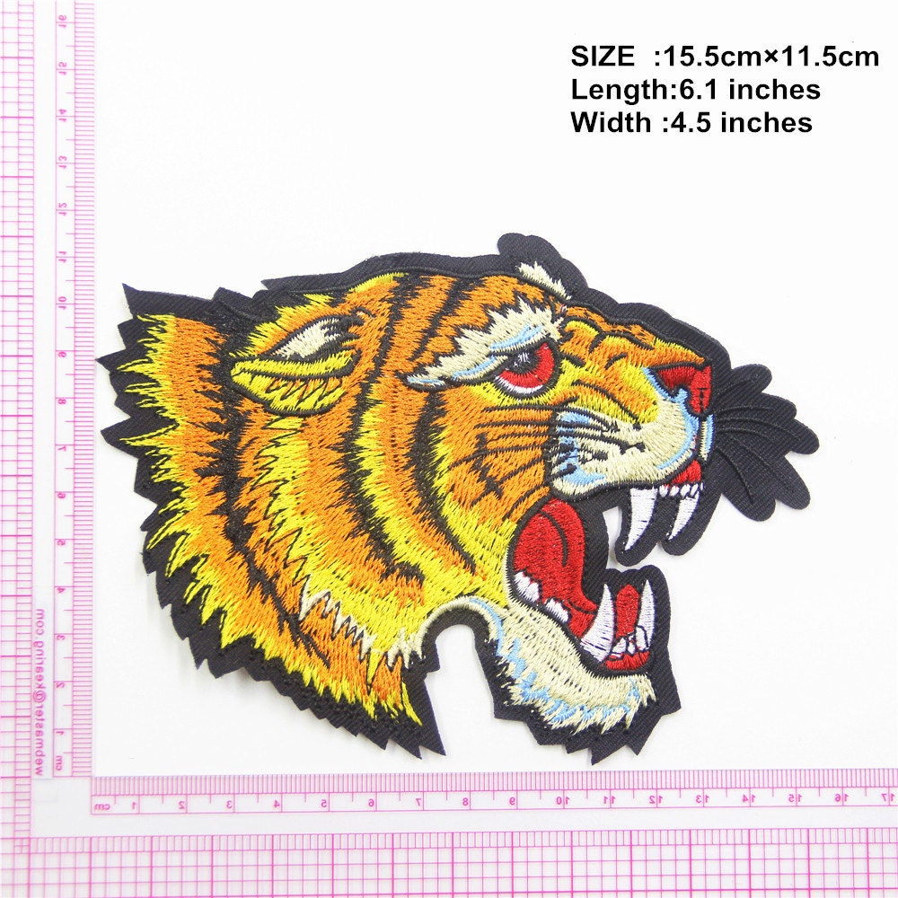 Tiger Patch Embroidery Patch1 pieces Big Tiger Embroidered