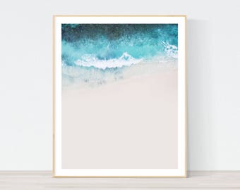 Beach print, ocean photography, coastal print, scandinavian print, scandinavian art, landscape prints, seascape, ocean print, aerial print