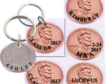 Daddy Since Penny Keychain, Fathers Day Gift, Fathers Day, Keychain, Lucky Penny Keychain, Dad Keychain, Gift for Men, New Dad, Dad Birthday