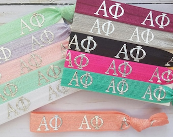 ALPHA PHI Letters Hair Ties | Choose Your Own Hair Tie | 1 Hair Tie
